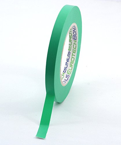 BONUS Eurotech 1BL23.32.0012/055A# Feine Linie Band, Klebstoff auf Basis von modifiziertem Kautschuk, PVC weich, +130 Grad C, Länge 55 m x Breite 12 mm x Dicke 0,13 mm, Grün von BONUS Eurotech