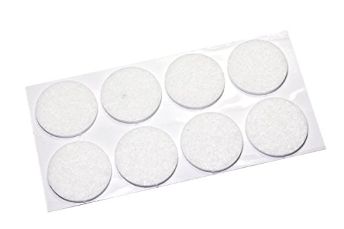 BONUS Eurotech 1MG14.22.0000/028 Selbstklebende Filzgleiter Ø 28, Weiß (8-er Pack) von BONUS Eurotech