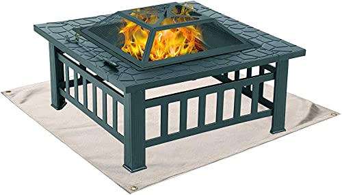 Feuerschalenmatte, Grillmatte für Boden, Terrasse, Deck, Rasen, Outdoor oder Campingplatz, Schutz Ember Mat Pad von BOOFIRE