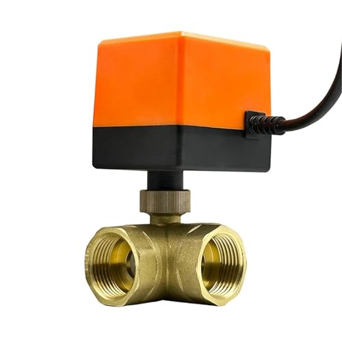 1/2" 3/4" 1" 2" Dreiwege-Motorkugelhahn 220V 12V 24V 3-Draht 2-Punkt-Steuerung Messing elektrischer Kugelhahn(36895,24VAC) von BOOGHIGC