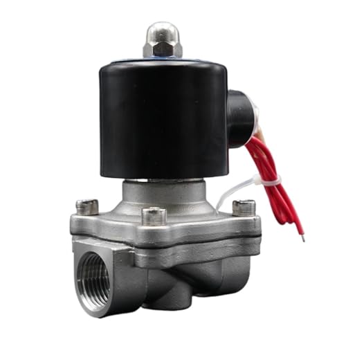 1 STÜCKE DC24V DC12V ventil magnetventil stromlos geschlossen wasserventil 304 edelstahl 1/4 "3/8" 1/2 "3/4" 1 "2"(DC24V-VITON,1.5 Inch) von BOOGHIGC