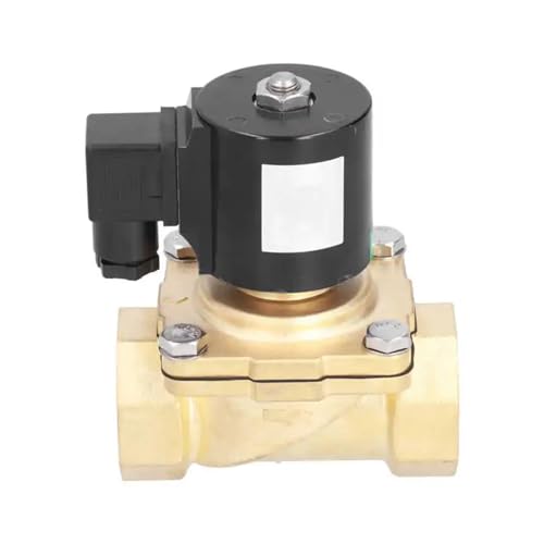 AC DC Elektrisches Magnetventil G1-1/2 Zoll Gewinde Membrantyp Gerader Zug for Wasser Gas 2W41-40GBN Industriebedarf(AC 220V) von BOOGHIGC