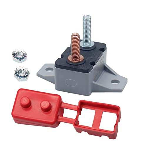 BOOGHIGC 10 Stück 20A 30A 40A 50A 12V DC Leistungsschalterabdeckung Doppelbatteriesicherung Automatisches automatisches Zurücksetzen Wasserdichter Leistungsschalter for Autoboot(25A) von BOOGHIGC