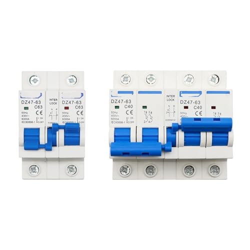 BOOGHIGC 1P + 1P 2P + 2P MTS AC Dual Power Manuelle Transfer Verriegelung Circuit Breaker Din Schiene Isolieren Trennen Schalter MCB 40A 63A(25a,2P 2P) von BOOGHIGC
