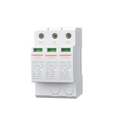 BOOGHIGC 2P DC Photovoltaik-Stromversorgung Blitzschutz 3P Solar-Überspannungsschutz Überwachung DC DC Blitzableitermodul(3P-100KA) von BOOGHIGC