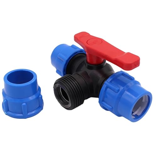 BOOGHIGC 3-Wege-Kugelhahn DN15 DN20 DN25 DN32 DN40 PE-Rohrverbindung zur Steuerung des Wasserflusses(25mm) von BOOGHIGC