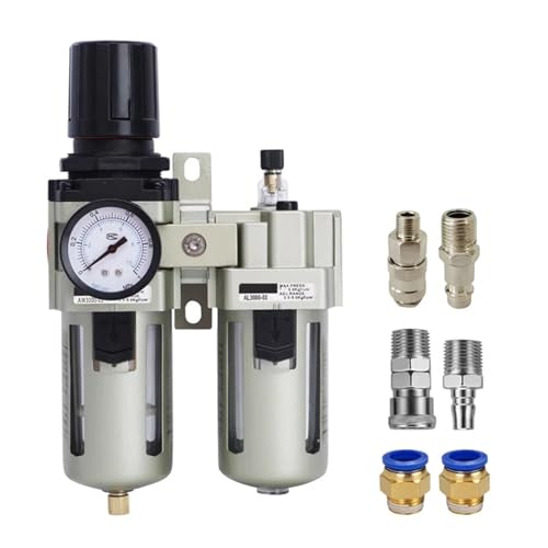 BOOGHIGC AC3010-03 AC4010-04 Luftkompressor Pneumatischer Druckregler Reduzierventil Wasser Ölabscheider Pneumatischer Luftfilter(AC3010-03 with C,Copper Filter) von BOOGHIGC