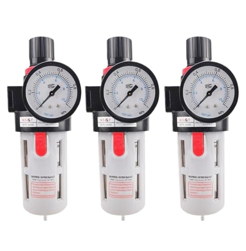 BOOGHIGC BFR2000 BFR3000 BFR4000 1/4 3/8 1/2 Luftpumpe Filter Druckminderventil Öl-Wasser-Abscheider Regler for Kompressoren(Bfr2000) von BOOGHIGC