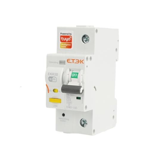 BOOGHIGC MCB mit Messung Smart Miniature Circuit Breaker AC Typ Smart Life Fernbedienung Timed 2P 3P EKR3S(25A,Compatible) von BOOGHIGC