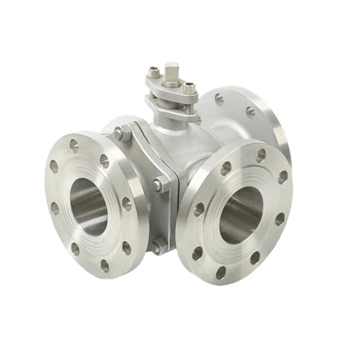 Dreiwege-Flansch-Kugelhahn aus Edelstahl 304 T/L Typ Q44F/Q45F-16P 4 Zoll Umkehr-Shunt-Umschaltventil(T type) von BOOGHIGC