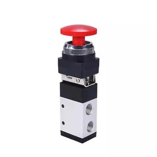 Pneumatikventile 2 Wege 5 Positionen 522 Serie Mechanisches Ventil Manuelles Ventil Luftschalter Steuerventil Druckknopf Momentan(522TB with6mm) von BOOGHIGC