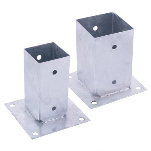 BOOMET Aufschraubhülse für Vierkantpfosten · 2 Stück 91x91mm · 7x7cm / 9x9cm · feuerverzinkt · Stabile Bodenverankerung · Korrosionsbeständige Bodenhülse · Zaunpfosten Befestigung BOOMET Aufschraubhülse für Vierkantpfosten · 2 Stück 91x91mm · 7x7cm / 9x9cm · feuerverzinkt · Stabile Bodenverankerung · Korrosionsbeständige Bodenhülse · Zaunpfosten Befestigung von BOOMET