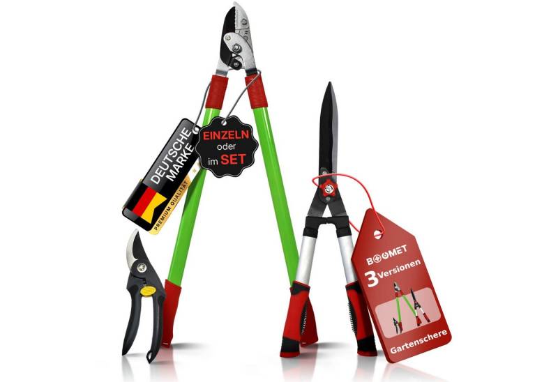 BOOMET Gartenschere Gartenschere, (2-tlg), Astschere & Rebenschere von BOOMET