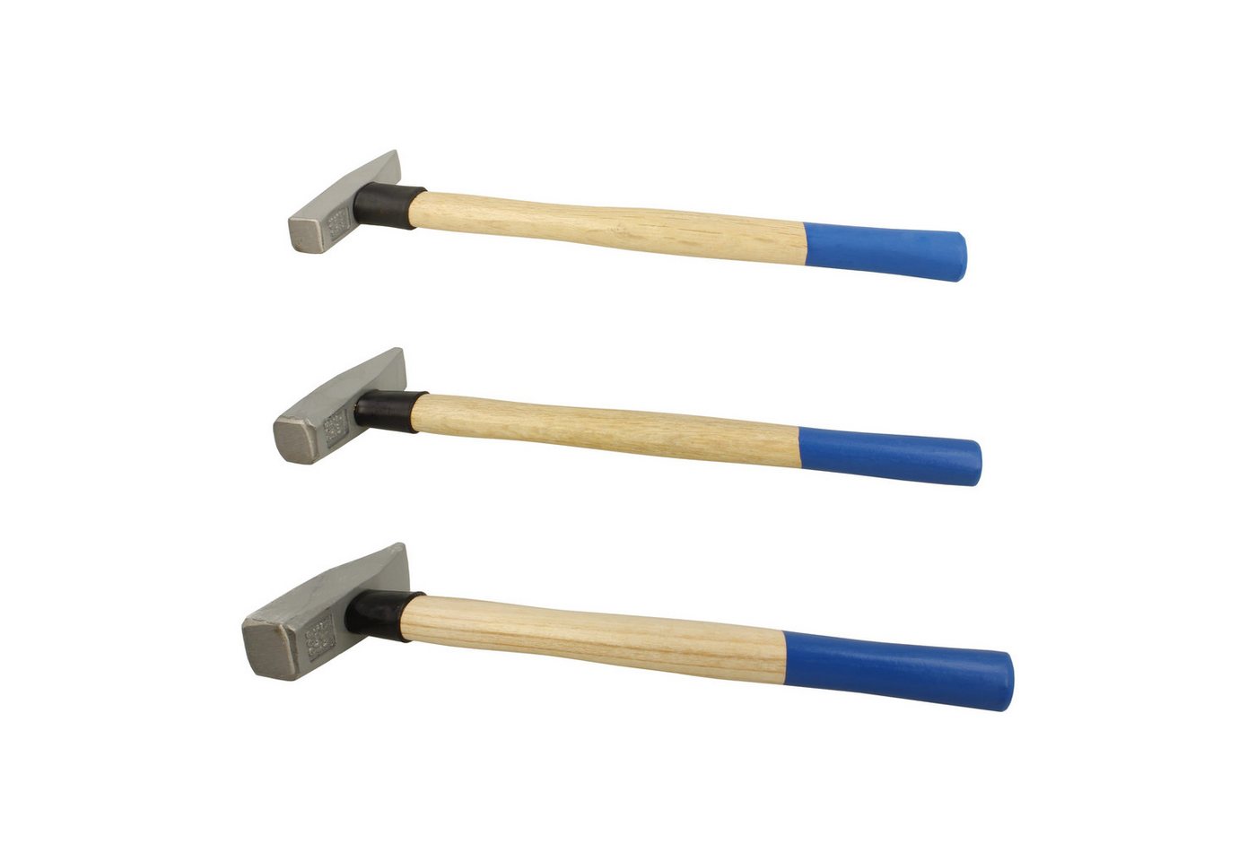 BOOMET Hammer Schlosserhammer Set (3-St., 100 / 300 / 600g), Nagelhammer Schmiedehammer Eisenhammer von BOOMET