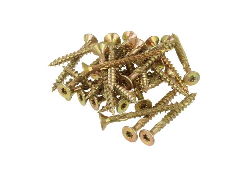 BOOMET Holzbauschraube Spanplattenschrauben mit Bohrspitze, (400 St., 4,5 x 45mm), Senkkopfschraube Torx Fräskopf Holzschrauben von BOOMET