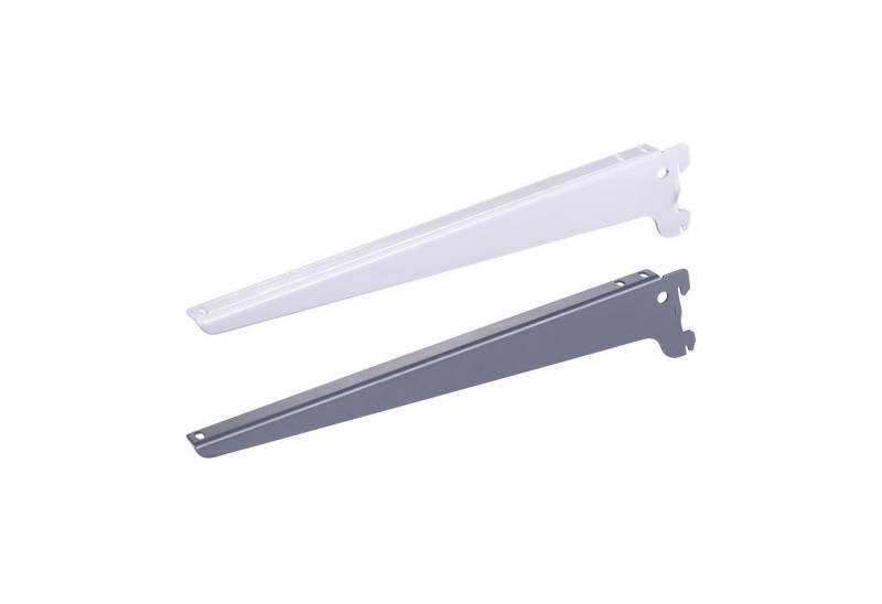 BOOMET Wandregalhalter Regalträger für Wandschienen rechts + links, 1,9 10-tlg., Regalsystem Anthrazit 18cm Wandregalhalter Regalwinkel von BOOMET