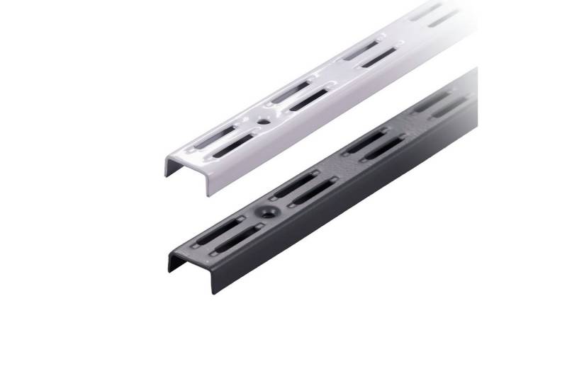 BOOMET Wandregalhalter Wandschienen für Regalsystem 2-reihig, 4-tlg., Weiß 50cm Regalschienen Wandregal Schiene von BOOMET