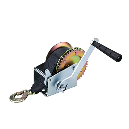 BOOMSTART Schwerlast Handwinde, 453 kg/1000lbs Bootswinde Seilwinde mit 8m Gurt, Handbuchwinde Gurtwinde für Bootsanhänger Trucks Pickups Caravan Werkstatt Garage BOOMSTART Schwerlast Handwinde, 453 kg/1000lbs Bootswinde Seilwinde mit 8m Gurt, Handbuchwinde Gurtwinde für Bootsanhänger Trucks Pickups Caravan Werkstatt Garage von BOOMSTART
