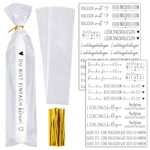 2x Kerzen Tattoo Folie Kollegin mit Herz Geschenk Kerzentattoos Abschiedsgeschenke Danke Geschenk Lieblingskollegin Kerzenaufkleber mit 50 Kleine Kerzentüten Wasserschiebefolie DIY Kerzen Verzieren von BOOMTOP