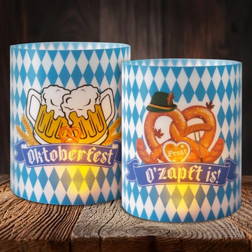 BOOMTOP 12 Windlicht Oktoberfest Tischdeko O'zapft is Deko Teelichter Kerzen Verzieren Bayrische Deko Windlichter Bierfest Wiesn Party Mottoparty Dekoration A BOOMTOP 12 Windlicht Oktoberfest Tischdeko O'zapft is Deko Teelichter Kerzen Verzieren Bayrische Deko Windlichter Bierfest Wiesn Party Mottoparty Dekoration A von BOOMTOP