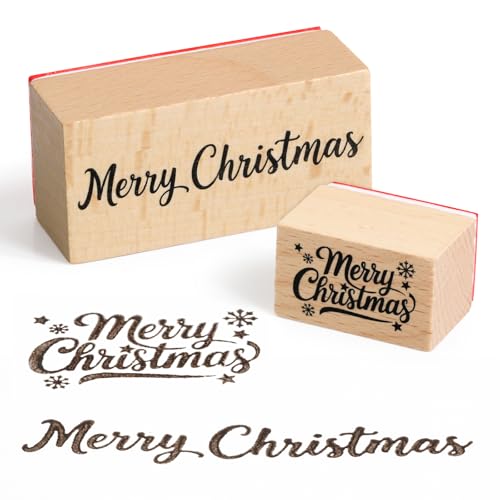BOOMTOP 2Pcs Weihnachten Stempel Holz Stempel Merry Christmas Motivstempel Frohe Weihnachten Holzstempel Set Dekostempel zum Basteln DIY Kartenherstellung Scrapbooking Geschenk Recheckig BOOMTOP 2Pcs Weihnachten Stempel Holz Stempel Merry Christmas Motivstempel Frohe Weihnachten Holzstempel Set Dekostempel zum Basteln DIY Kartenherstellung Scrapbooking Geschenk Recheckig von BOOMTOP