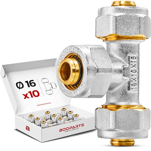 BOOPARTS - 10 Stück – mehrschichtige Verbindungsstücke 16 – 16 – 16 mm zum Schrauben – T-Stück gleich mehrschichtig – Verbindungsstück für mehrschichtiges Rohr 16 BOOPARTS - 10 Stück – mehrschichtige Verbindungsstücke 16 – 16 – 16 mm zum Schrauben – T-Stück gleich mehrschichtig – Verbindungsstück für mehrschichtiges Rohr 16 von BOOPARTS