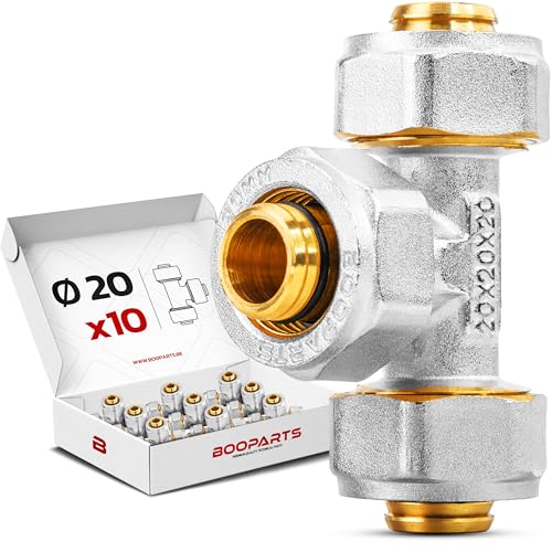 BOOPARTS - 10 Stück – mehrschichtige Verbindungsstücke 20 – 20 – 20 mm zum Schrauben – T-Stück, mehrschichtig – Verbindungsstück für Mehrschichtrohr, 20 BOOPARTS - 10 Stück – mehrschichtige Verbindungsstücke 20 – 20 – 20 mm zum Schrauben – T-Stück, mehrschichtig – Verbindungsstück für Mehrschichtrohr, 20 von BOOPARTS