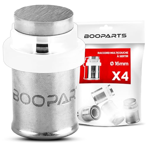 BOOPARTS - 4 Stück - Pressstopfen - Crimpstopfen - Mehrschicht-Crimpverbinder Ø16 Kontur TH - zum Anschluss eines Mehrschichtrohrs mit Durchmesser 16 von BOOPARTS