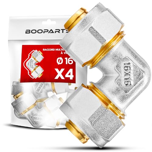 BOOPARTS - 4 Stück – mehrschichtige Verbindungsstücke 16 – 16 zum Schrauben – mehrschichtiger Winkel – Verbindungsstück für mehrschichtiges Rohr 16 BOOPARTS - 4 Stück – mehrschichtige Verbindungsstücke 16 – 16 zum Schrauben – mehrschichtiger Winkel – Verbindungsstück für mehrschichtiges Rohr 16 von BOOPARTS