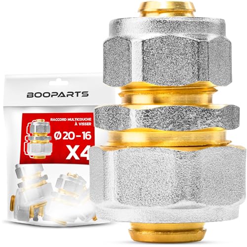 BOOPARTS - 4 Stück – mehrschichtige Verbindungsstücke 20 – 16 zum Schrauben – mehrschichtige Muffe reduziert – Verbindungsstück für Mehrschichtrohre 20 und 16 BOOPARTS - 4 Stück – mehrschichtige Verbindungsstücke 20 – 16 zum Schrauben – mehrschichtige Muffe reduziert – Verbindungsstück für Mehrschichtrohre 20 und 16 von BOOPARTS