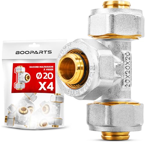 BOOPARTS - 4 Stück – mehrschichtige Verbindungsstücke 20 – 20 – 20 mm zum Schrauben – T-Stück, mehrschichtig – Verbindungsstück für mehrschichtiges Rohr 20 BOOPARTS - 4 Stück – mehrschichtige Verbindungsstücke 20 – 20 – 20 mm zum Schrauben – T-Stück, mehrschichtig – Verbindungsstück für mehrschichtiges Rohr 20 von BOOPARTS