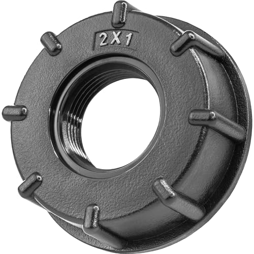 BOOPARTS - IBC Adapter/Adapterdeckel 2" (S60x6) auf 1" (26/34) – Anschlusskupplung für 1000L IBC-Tank, Wassertank oder Regenwassertank – Passend für IBC-Container mit S60x6 Gewinde. von BOOPARTS
