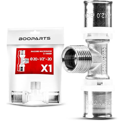 BOOPARTS - Mehrschichtverbinder, 20 – 1/2 m (15 – 21) – 20 m, mit Kontur TH – Mehrschicht-T-Crimp-T – Verbindungsstück für Mehrschichtrohr von BOOPARTS