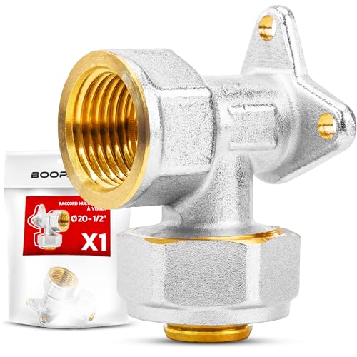 BOOPARTS - Mehrschichtverschraubung 20 - 1/2 Zoll (15-21) zum Schrauben - Mehrschichtwandkonsole - Sanitäranschluss für Mehrschichtrohr 20 von BOOPARTS
