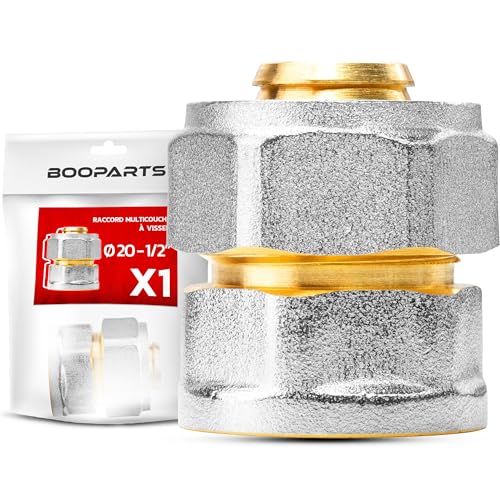 BOOPARTS - Mehrschichtverschraubung 20 – 1/2 Zoll (15 – 21) zum Schrauben – mehrschichtige Muffe – Verbindungsstück für Mehrschichtrohre 20 von BOOPARTS