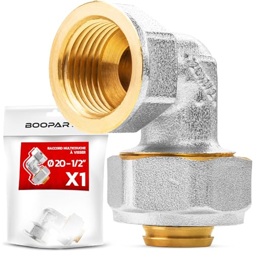 BOOPARTS - Mehrschichtverschraubung 20 – 1/2 Zoll (15 – 21) zum Schrauben – mehrschichtiger Innenbogen – Anschluss für Mehrschichtrohre 20 von BOOPARTS
