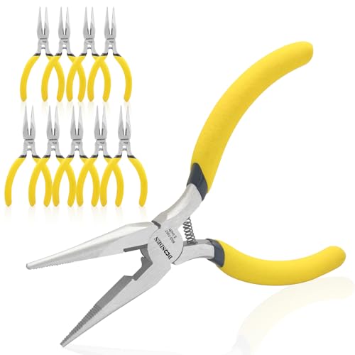 BOOSDEN 12.5 cm Spitzzange mit Seitenschneider, 10 Stück, Mini Flachrundzange mit rutschfestem Griff, Präzisions Spitzzangen für Elektronik, Basteln, DIY und Schmuckherstellung BOOSDEN 12.5 cm Spitzzange mit Seitenschneider, 10 Stück, Mini Flachrundzange mit rutschfestem Griff, Präzisions Spitzzangen für Elektronik, Basteln, DIY und Schmuckherstellung von BOOSDEN