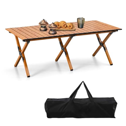 BOOSDEN Campingtisch Klappbar, Klapptisch Camping, Campingtisch 120x80cm, Rolltisch Camping, Falttisch mit Tragetasche für Outdoor, Strand, Grillen, Picknick, Festival BOOSDEN Campingtisch Klappbar, Klapptisch Camping, Campingtisch 120x80cm, Rolltisch Camping, Falttisch mit Tragetasche für Outdoor, Strand, Grillen, Picknick, Festival von BOOSDEN