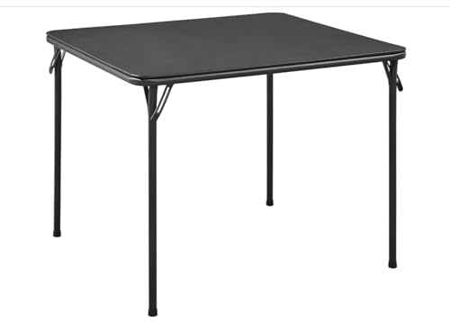 BOOSDEN Klapptisch, Multifunktionstisch, Klappbar Tisch als Campingtisch, Gartentisch, Balkontisch, Esstisch, Faltbarer Tisch, 80cm X 80cm X 70cm, Schwarz von BOOSDEN