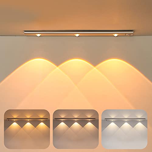BOOTEEK 40CM Unterbauleuchte Schrankbeleuchtung mit Bewegungsmelder LED Sensor Licht 2000 mAh USB Aufladbar Schrankleuchten stufenlose dimmbar Nachtlicht für Küche, Schlafzimmer, Treppe-1 Stück von BOOTEEK