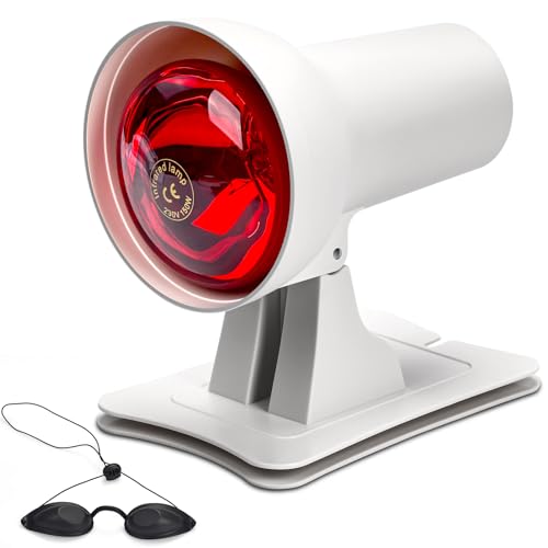 BOOTEEK Infrarotlampe 150W Infrarot Wärmestrahler mit 3 Stufen Timer, Einstellbarer Temperatur & 90° Einstellbarer Winkel, Rotlicht Infrarotlampe für entspannende Muskelermüdung,Inklusive Schutzbrille BOOTEEK Infrarotlampe 150W Infrarot Wärmestrahler mit 3 Stufen Timer, Einstellbarer Temperatur & 90° Einstellbarer Winkel, Rotlicht Infrarotlampe für entspannende Muskelermüdung,Inklusive Schutzbrille von BOOTEEK