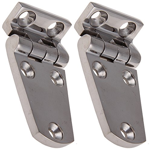 BOOTSTEILE BRAUER® 2 Edelstahl Scharniere PRISMA-ECKE 70 x 37 mm Edelstahlscharnier Türscharnier Modern Poliert 2 Count von BOOTSTEILE BRAUER