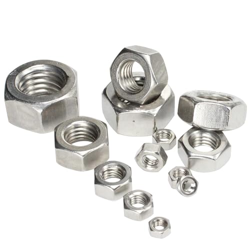 BOOTSTEILE BRAUER - Sechskantmutter DIN 934 (standard Ausführung) M8-100 Stück - rostfreier Edelstahl V2A A2 - ISO 4032 Mutter, Schraubmutter, Edelstahlmutter mit metrischem Rechtsgewinde von BOOTSTEILE BRAUER