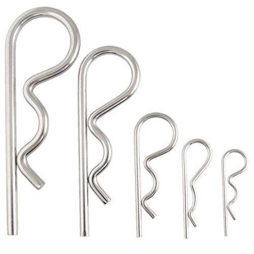 Federstecker Einfach D= 3 x 70mm - (5 Stück) - Stecker / Splint - aus Edelstahl A4 von BOOTSTEILE BRAUER