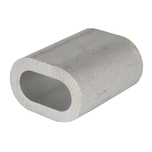Pressklemme aus Aluminium DIN 3093 - (100 Stück) - Ds = 1 mm - Alu Klemme Presshülsen Drahtseilklemmen OVAL | BOOTSTEILE BRAUER® von BOOTSTEILE BRAUER