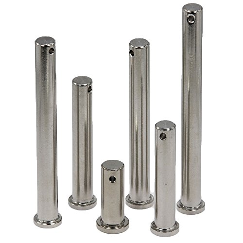 Steckbolzen 12x45 mm - (5 Stück) - Sicherungsbolzen / Splintbolzen / Bolzen - aus Edelstahl A4 | BOOTSTEILE BRAUER® von BOOTSTEILE BRAUER