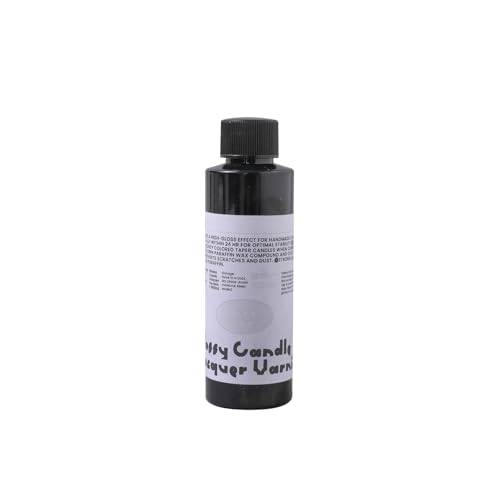 BOOWAN NICOLE Kerzenlack Hochglanz 120ml - Klarlack für Paraffin, Soja & Bienenwachs - Wasserbasiert, kratzfest & staubschützend - Schnelltrocknend - Ideal für DIY & Dekoration von BOOWAN NICOLE