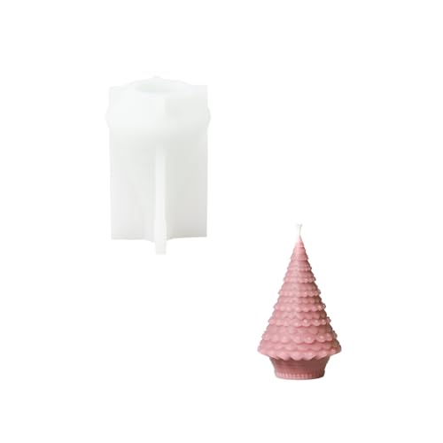 BOOWAN NICOLE Cupcake Weihnachtsbaum Kerze Silikonform,Christmas Tree Kerzenformen zum Gießen für Tannenbaum Kerzenherstellung Deko (LZ0757) von BOOWAN NICOLE