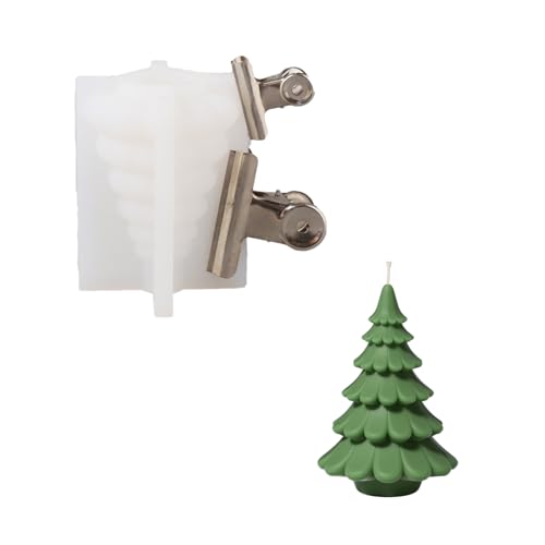 BOOWAN NICOLE Kerzenform Weihnachtsbaum,Tannenbaum Silikonform Stilisiert,Zubehör Zum Kerzen Machen (LZ0652-1) von BOOWAN NICOLE
