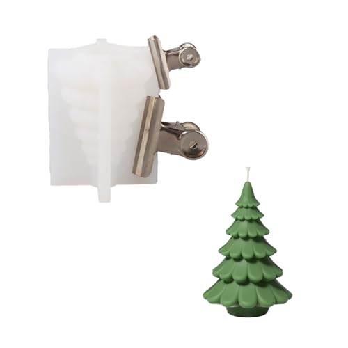 BOOWAN NICOLE Kerzenform Weihnachtsbaum,Tannenbaum Silikonform Stilisiert,Zubehör Zum Kerzen Machen (LZ0652-3) von BOOWAN NICOLE